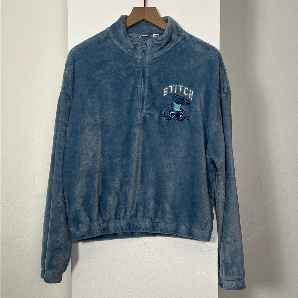 Disney Light Blue Stitch Fleece Top